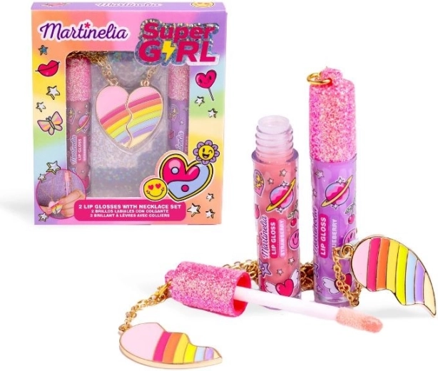 Set kettingen en lipglossen Super Girl Shine