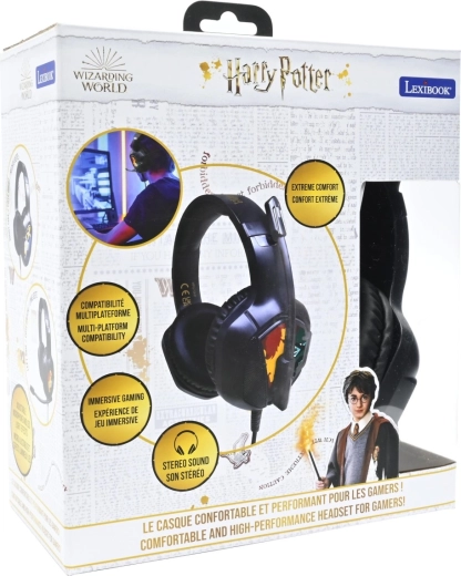 Bedrade gaming-headset Harry Potter met lichteffecten en microfoon