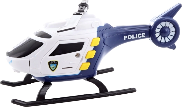 Politiehelikopter in de set
