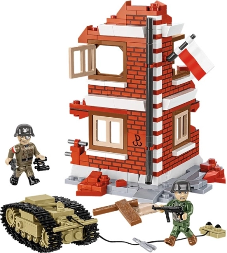 Diorama van de Opstand van Warschau met nieuw baksteenpatroon