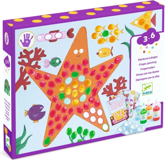 Djeco creatieve set vingerschilderen Dots and Fish