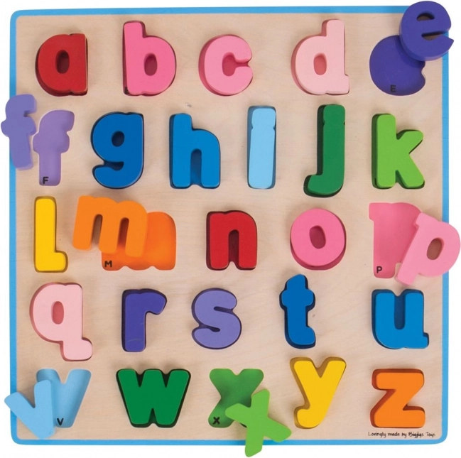 Houten alfabetpuzzel – kleine letters BIGJIGS BABY