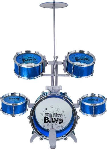 Metalen bekken en drumstokken