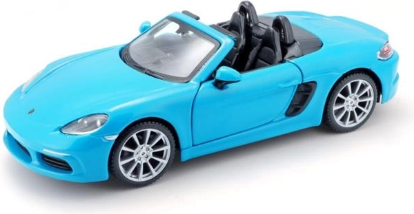 BBU Porsche 718 Boxster blauw automodel op schaal 1:24