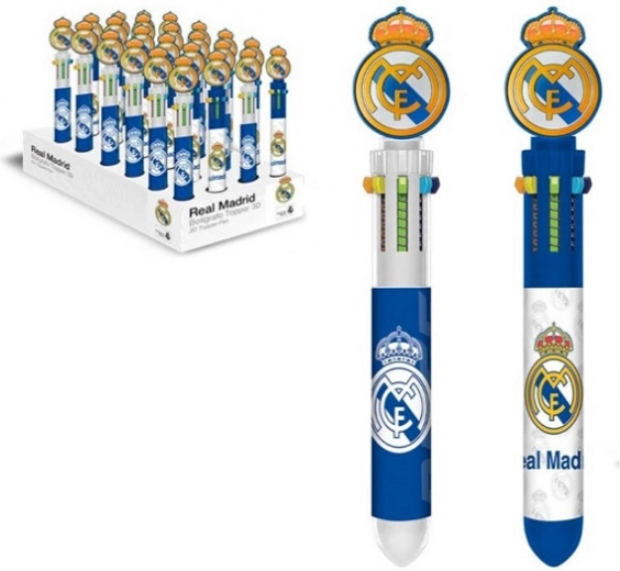 Balpen REAL MADRID met 6 kleuren en 3D-topper