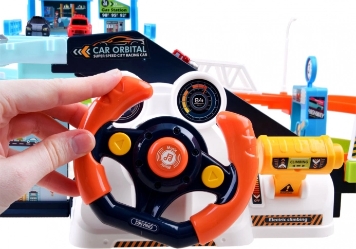 Interactief stuur met geluiden en melodieën