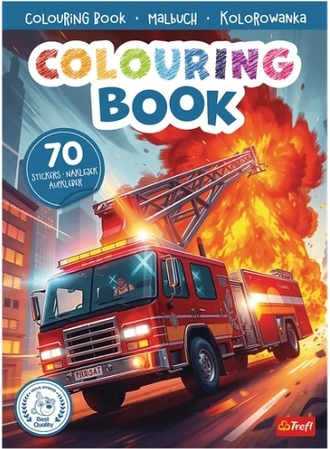Reddingsvoertuigen – kleurboek met stickers - 1 stuk