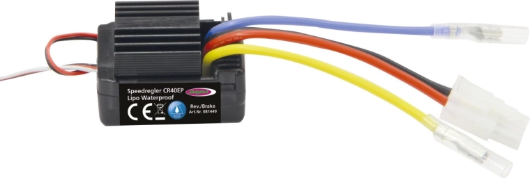 JAMARA waterdichte gelijkstroomregelaar CR40EP voor RC-auto's 1:10