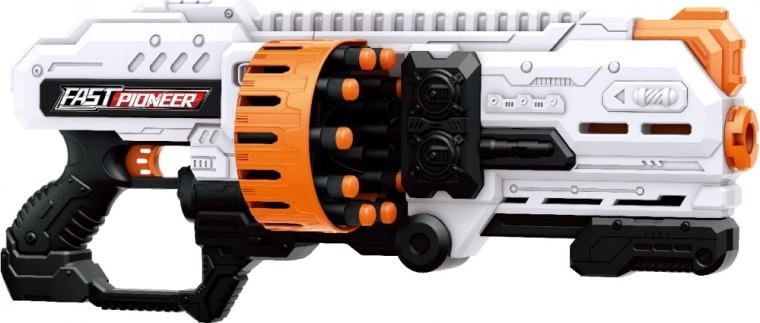 Blaster Fast op batterijen met roterend magazijn + 20 stuks munitie