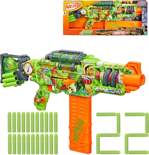 Hasbro Nerf Zombie Corrupter-blaster met 22 darts