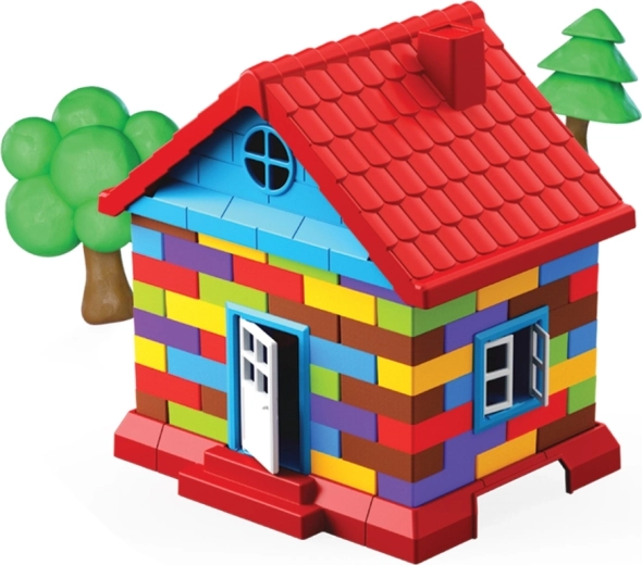 Kleurrijk huisje om steeds opnieuw te maken