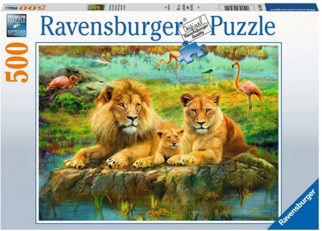 Ravensburger puzzel Leeuwen in de savanne 500 stukjes