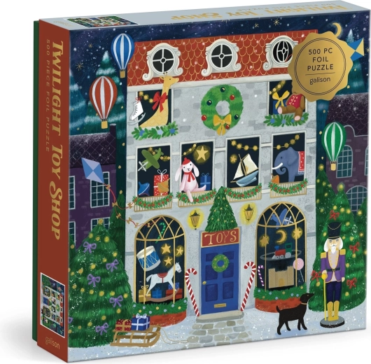 Galison metallic vierkante puzzel Donkere speelgoedwinkel, 500 stukjes