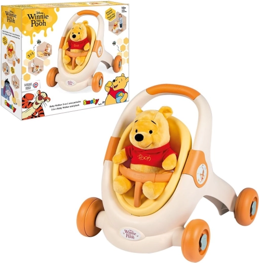 Loopwagen Winnie de Poeh 3-in-1 met knuffel