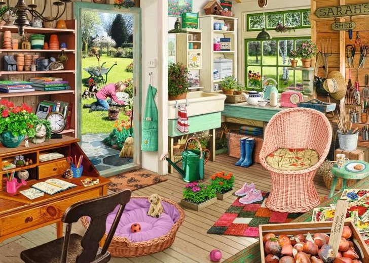 Ravensburger puzzel Mijn toevlucht 6: Tuinhuisje van de tuinman 1000 stukjes
