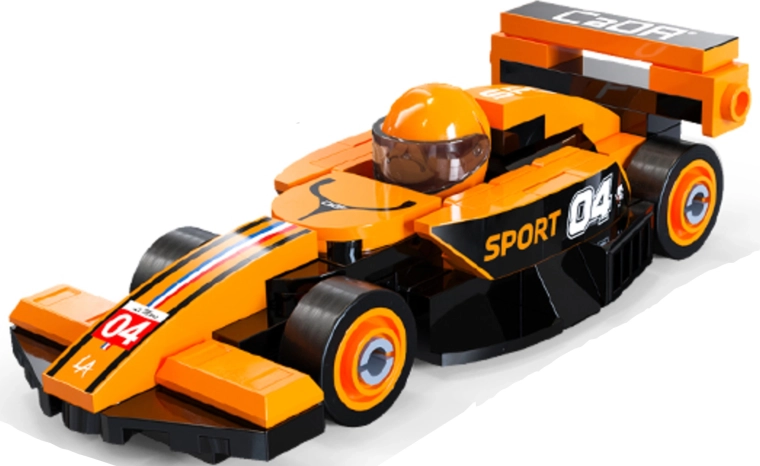Oranje raceontwerp met realistische details