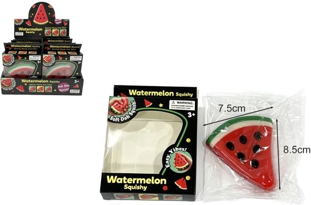 Antistress knijpbal in de vorm van een watermeloen - 1 stuk