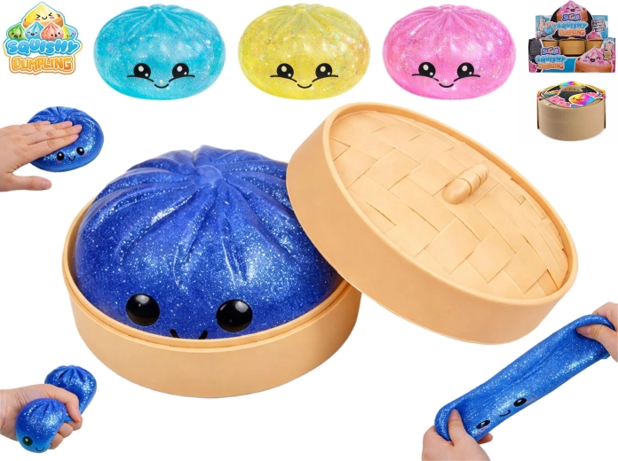 Squishy dumpling antistresspeeltje Sugar 9 cm (mix kleuren)