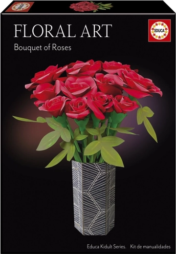 Educa 3D-puzzel Floral Art: rode roos