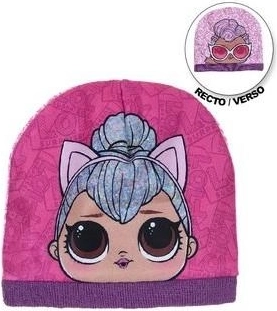 Paarse fleece muts LOL Surprise