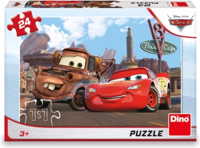 Dino puzzel Auto's in de stad – 24 stukjes