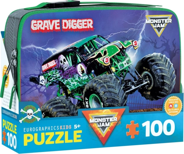 Puzzel in lunchbox EUROGRAPHICS GRAVE DIGGER MONSTER JAM 100 stukjes