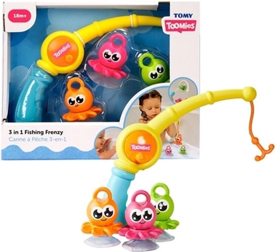 Tomy Toomies vishengel voor badeendjes/inktvisjes 3-in-1