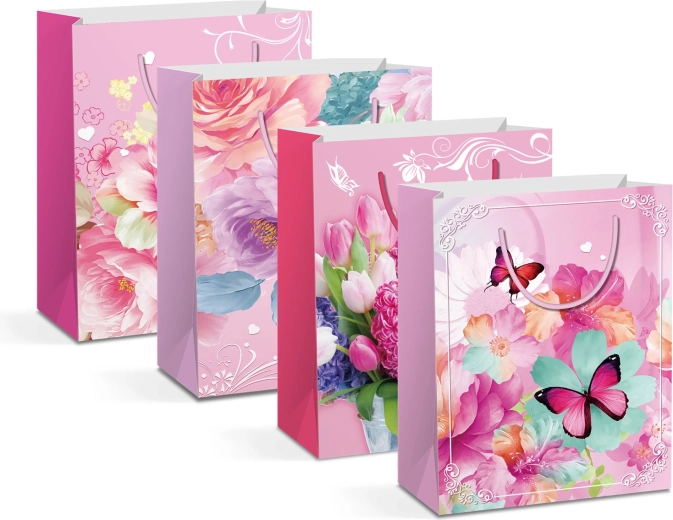 Kerstpapieren cadeauzakje voor een fles - 1 stuk