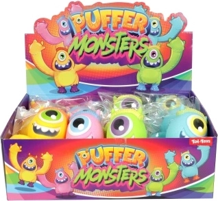 Rubberen antistress-knijpmonster met slijm 11 cm - 1 stuk