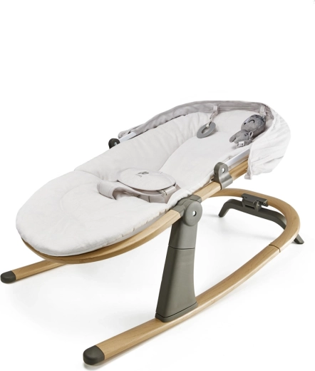 2-in-1: schommelstoel met vergrendeling en 3 rugleuningstanden