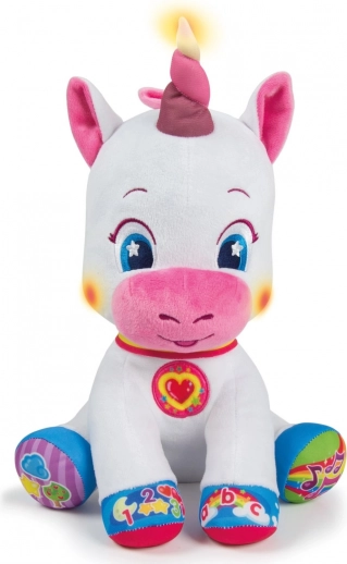 Interactieve pluchen eenhoorn BABY CLEMENTONI met verlicht hoorntje en leerfunctie CZ/SK/HU