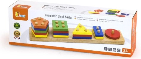 Houten inlegpuzzel – geometrische vormen VIGA