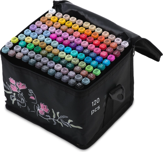 120 rijke kleuren in een draagbare etui