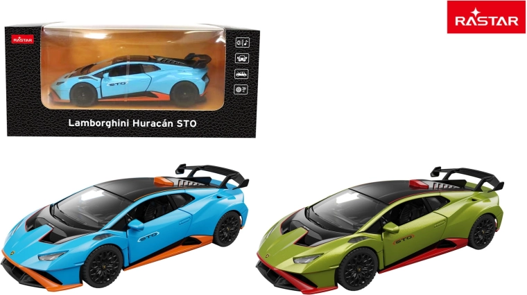 Metalen autootje Lamborghini Huracán STO Rastar 1:32 groen
