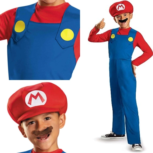 Kinderkostuum Super Mario voor kinderen van 4–6 jaar