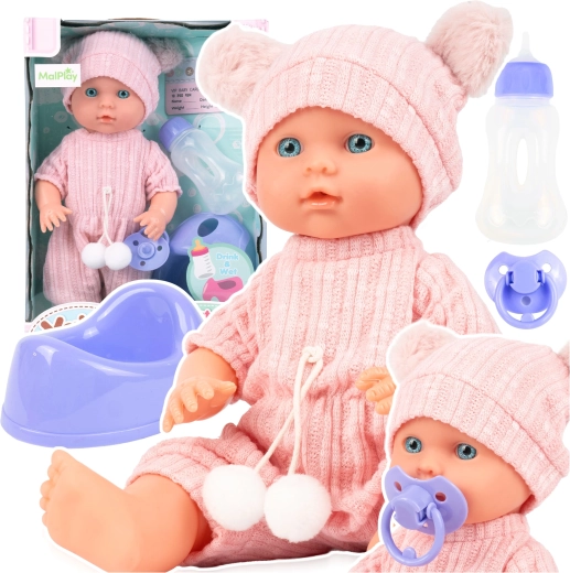 Babypop 30 cm met potje en speen ANIA
