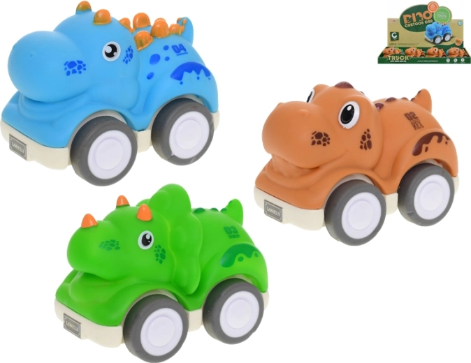 Dinosaurus met terugtrekmechanisme 10 cm voor de allerkleinsten