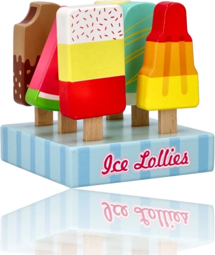 Houten ijsjes op een stokje
