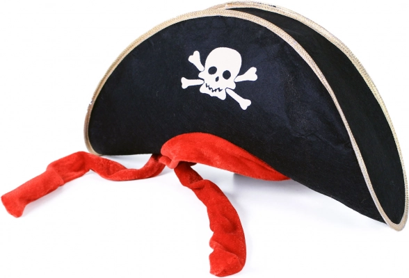 Kapitein piratenhoed met lint voor volwassenen