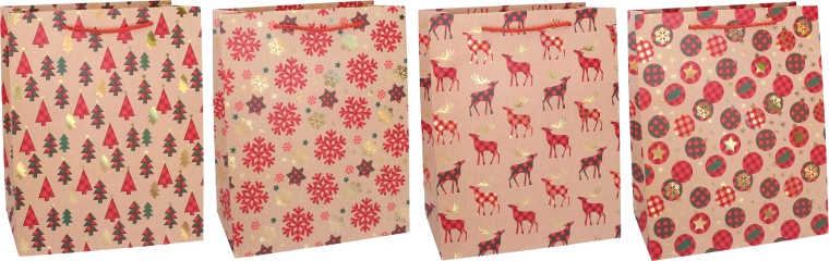Kerstcadeautas L 31 × 42 × 12 cm - 1 stuk