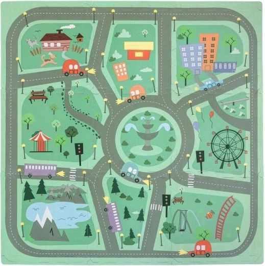FreeOn Free2Play schuim speelmat puzzel road (9 delen)