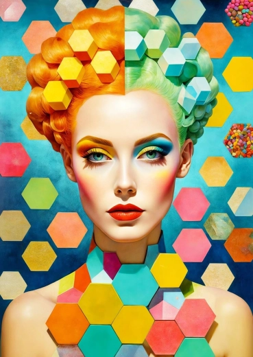 ENJOY puzzel hexagonaal portret 1000 stukjes