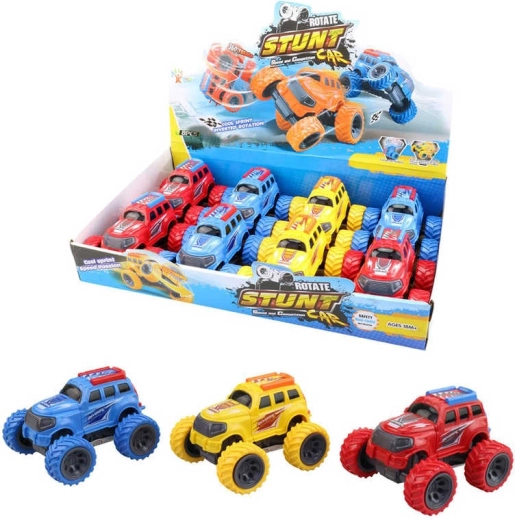 Terreinstuntauto met frictieaandrijving en grote wielen 19 cm - 1 stuk