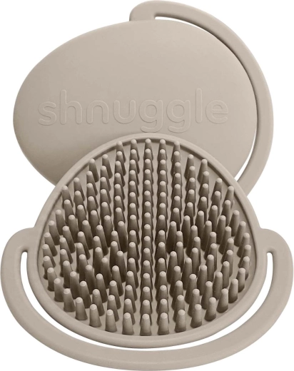 Shnuggle baby siliconen borstel taupe