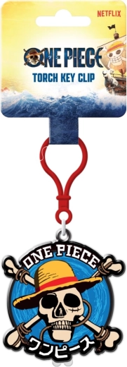 One Piece sleutelhanger met zaklamp Straw Hat Crew Icon