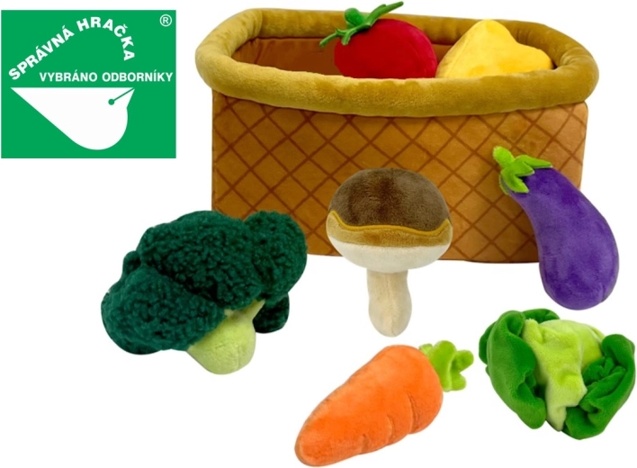 Magic Baby pluchen mandje met groenten en champignon