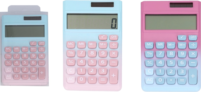 Kleurrijke zakcalculator Vector met dubbele voeding