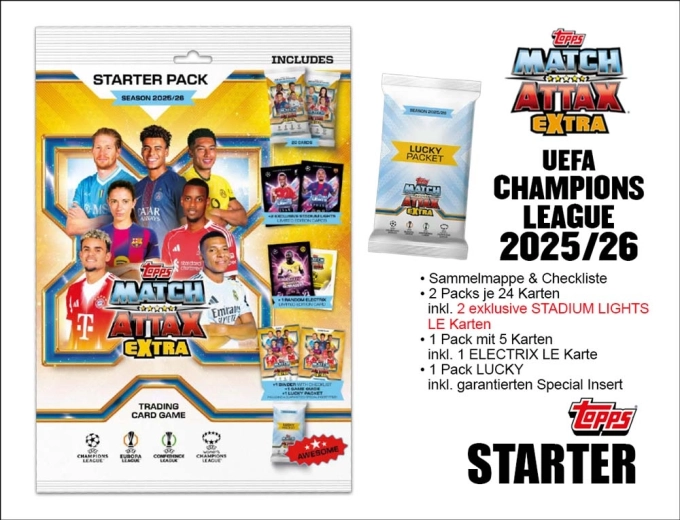 Topps UEFA Champions League Match Attax Extra 2025/2026 startset