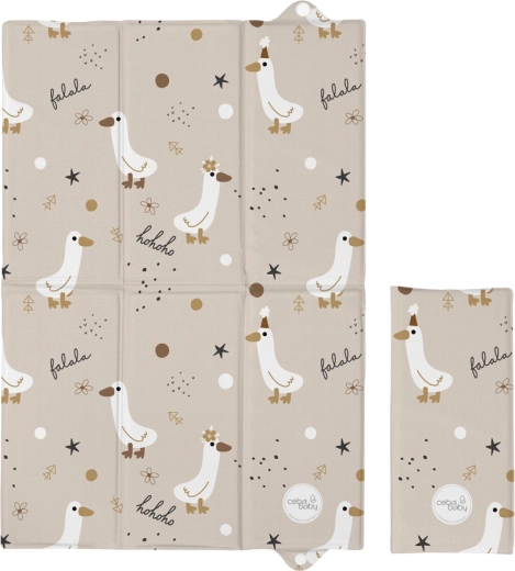 Ceba Baby reis-opvouwbaar verschoonmatje Basic Crazy Ducks 60 × 40 cm