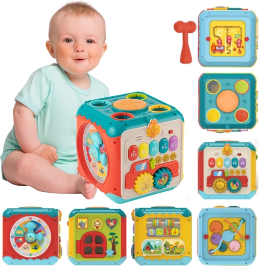 Montessori activiteitskubus 6-in-1